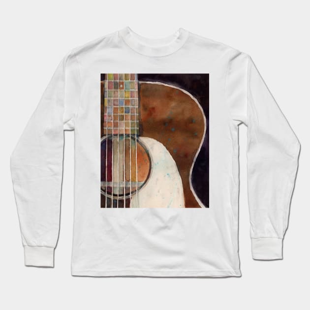 Accoustic  Guitar Long Sleeve T-Shirt by dfrdesign